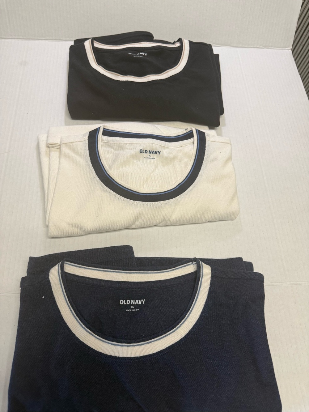 Old Navy Crewneck Tee Pack - Black, White, Navy